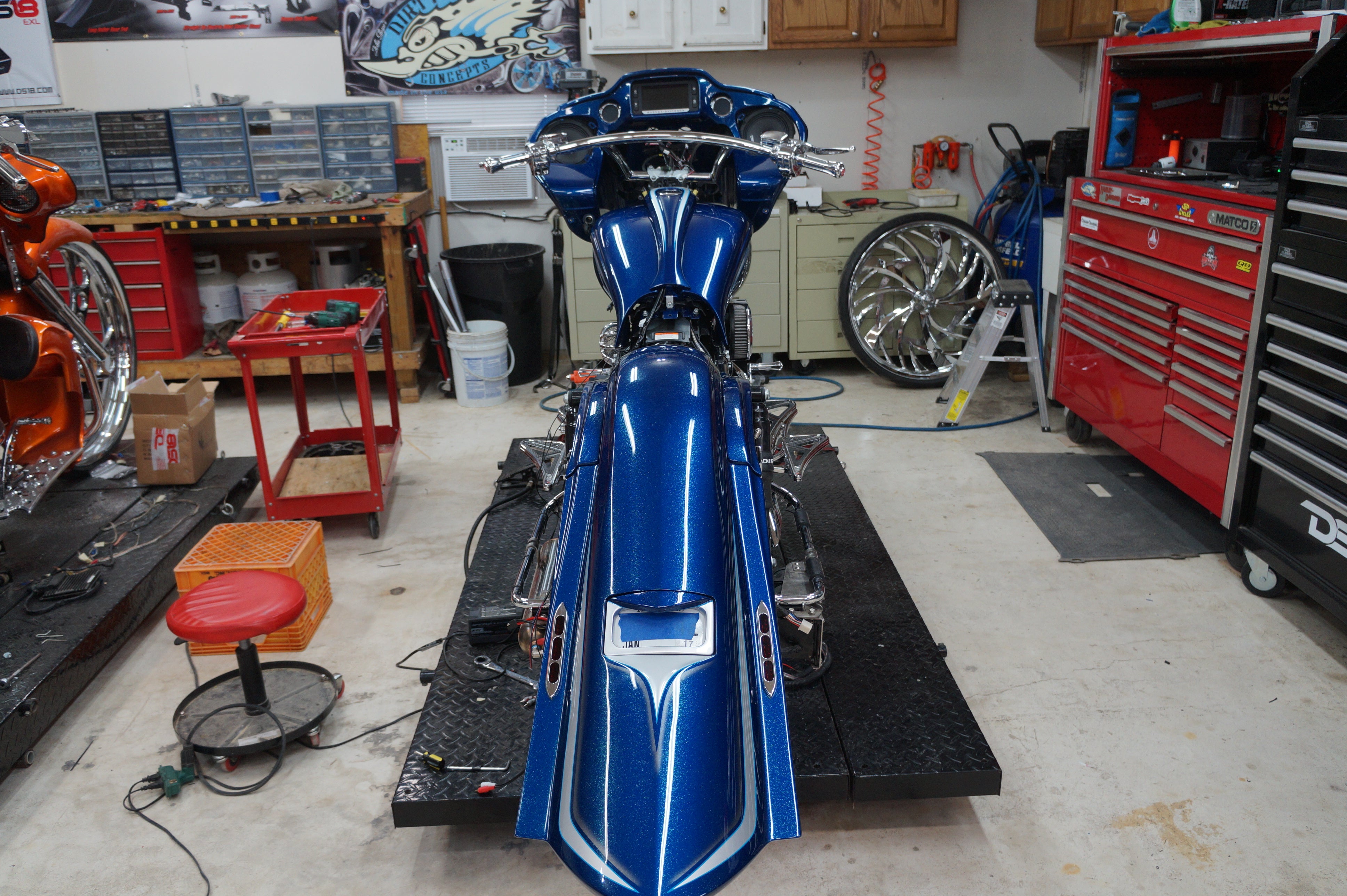 Blue road glide Build 2015